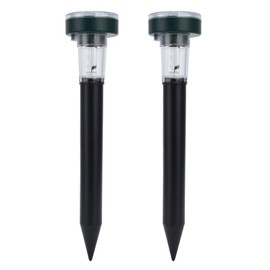 2PCS LED Mouse Expeller Ultrasonic Solar Snake Repeller Ground Insertion Light Colorful Pest Repeller for Outdoor Lawn