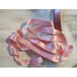 5/8" WIDE DOUBLE FACE SILK SATIN RIBBON -  LIGHT PINK #69- by the yard