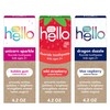Hello Kids Fluoride Variety Pack, Includes a Strawberry, Unicorn Bubble