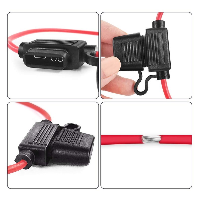 MCIGICM 12 AWG Inline Fuse Holder with 30A ATC/ATO Blade