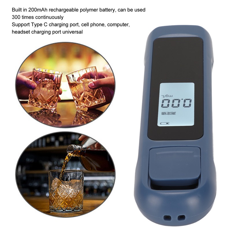 Alcohol Tester Compact Portable Contactless High Accuracy Digital LCD Screen
