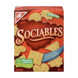 Mondelez Canada Inc Christie Sociables Crackers, 200g/7.1 oz.,  {Imported from Canada}