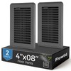 4x8 Floor Register, Floor Vent Covers 2 Pack, Steel Adjustable