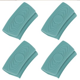 2 Pair Green Silicone Assist Hot Handle Holder, Pan Skillet Cast Iron Handle Cover Heat Resistant, Non-Slip Kitchen Pot Handle Grips Sleeve Protectors for Frying Tray Griddles Cookware (Green)