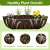 Halatool 24 Inch Railing Planter Box, 2 Pack Trough Planter