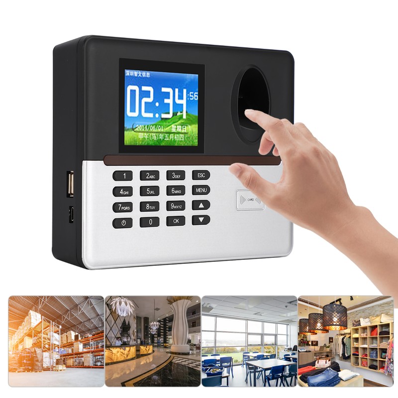 2.8in Wifi Time Attendance Machine 125KHZ RFID TCP/IP Fingerprint Password