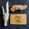 Spruchreif Bamboo Breakfast Board with Engraving, Bread Board with Engraving,