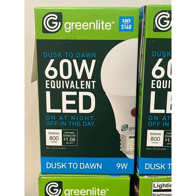 Greenlite 4 pack Dusk To Dawn LED 9W = 60watt