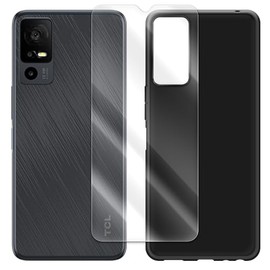 Easy to Install High Definition Tempered Glass Screen Protector Film Guard + Soft Slim TPU Case Compatible with TCL 40 XE 5G Straight Talk/Verizon