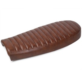DKMOTORK 0165 Motorcycle Brat Cafe Racer Flat Vintage Saddle Seat Brown(subframe modification is required)