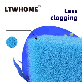 LTWHOME Compatible Coarse Foam Filter Pads Fish Tank Fits Juwel Jumbo/BioFlow 8.0 Filter(Pack of 6)