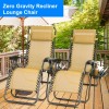 NewHome 2x Relax Recliners Patio Chairs Adjustable Steel Mesh Zero