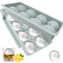 SlowTon Moldes y Bandejas para Cubitos de Hielo, Moldes para Paletas Reutilizables con Tapa, Bandejas de Silicona Apilables para Cubitos,
