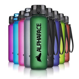 ALPHAPACE Water Bottle, Leak Proof 350ml Drinks Bottle, BPA Free Bottle for Sports, Cycling & Outdoor Activities, Sports Bottle with Fruit Infuser, Dark Green