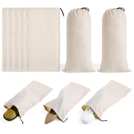 10 PCS Single Shoe Bag for Travel, Suede Shoe Bags for Packing in Suitcase