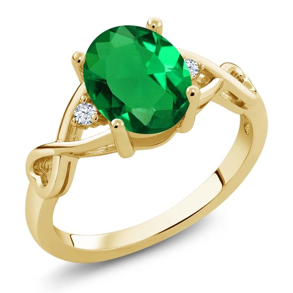 Gem Stone King 1.55 Cttw 18K Yellow Gold Plated Silver