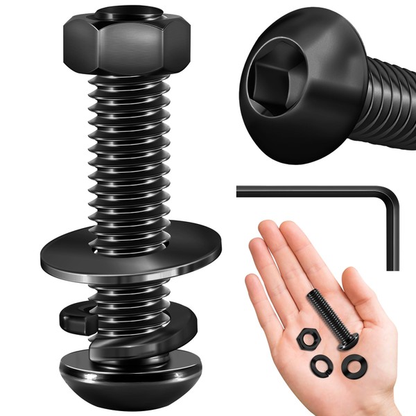 (20Sets) 3/8-16 Bolt x 1-3/4" Button Head Socket Cap Bolts