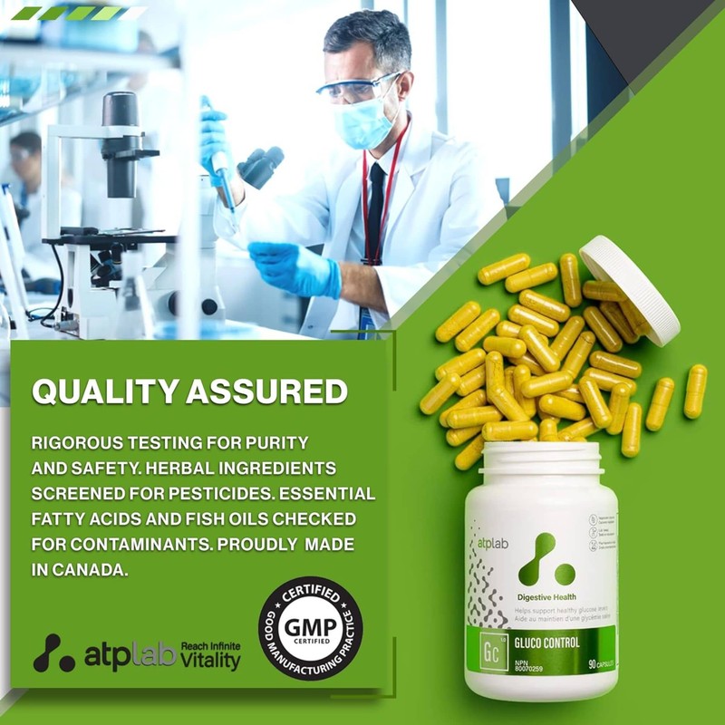 ATP Lab Gluco Control, 90 Vegetable Capsules, 90 Vegetable Capsules