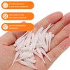 LQIOACU Pack of 60 White Plastic Dart Tips, Soft Dart