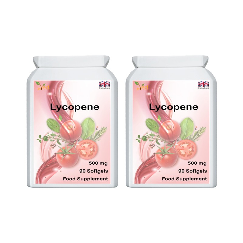 Ved Lycopene 500 mg | 90 softgel, 6 Month Supply.(Pack