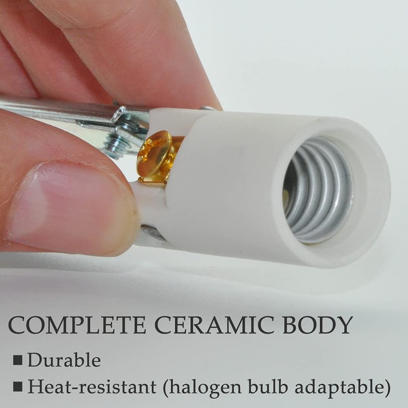 Candelabra E12 Light Socket,Length Adjustable Ceramic Bulb Socket for Chandelier