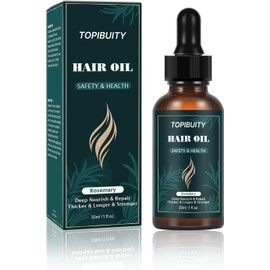 Aceite Capilar Con Romero - Estimula y nutre los folículos pilosos. Diseñado para revitalizar, fortalecer y proteger. mejorando la salud del cabello. Ayuda a agregar brillo y volumen a tu cabello, haciéndolo lucir más grueso, más largo y más fuerte. (Acei
