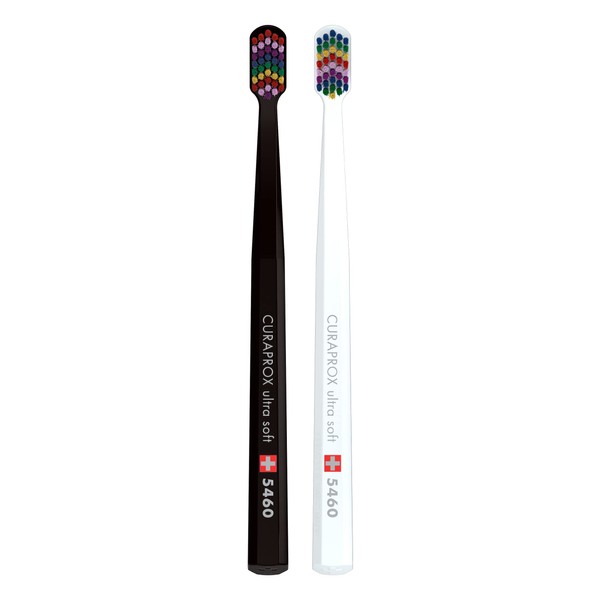 Curaprox CS 5460 Manual Toothbrush Ultra Soft Special Edition: Happy Lil Teeth, Pack of 2, Soft Toothbrush