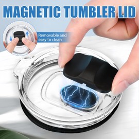 UWSTE Magnetic Slider Replacement Lid for Ember Mug 14 oz, Splash-Proof, BPA Free