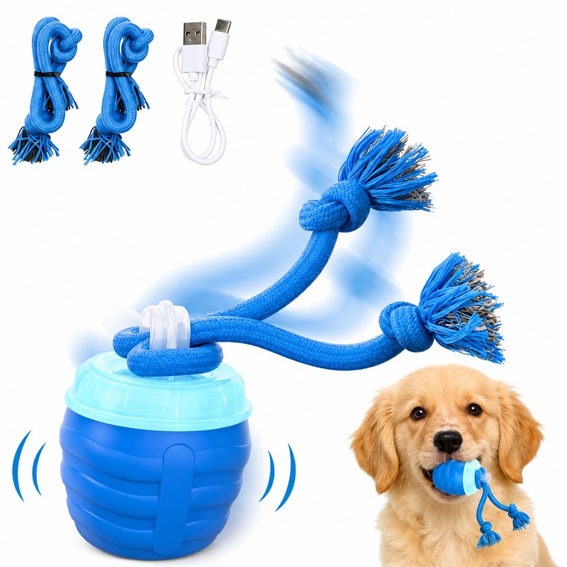 Smart Interactive Dog Toy Ball with Rope, USB Rechargeable Automatic