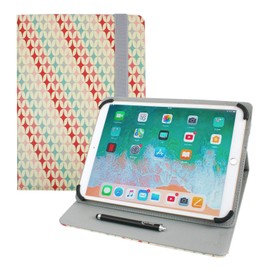 Emartbuy Universal 9.1 Inch - 10.5 Inch Pink Stars Multi Angle Folio Wallet Case Cover With Card Slots and Stylus Pen Compatible With Selected Devices Listed Below