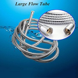Buwico Extra Long Replacement Shower Hose 118-Inch (3-Meter), Stainless Steel