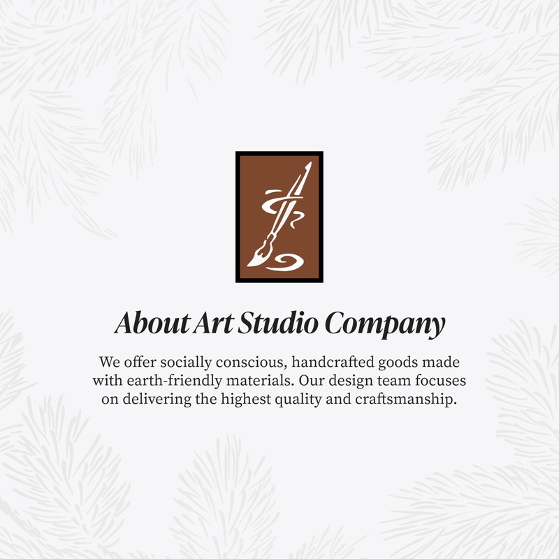 Art Studio Company - Hand Painted Christmas Ornament, Blown Glass,