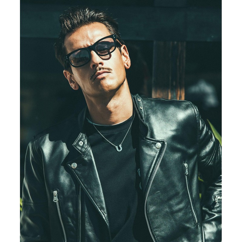 Climy CRA1-EW01-RB01 ROB Biker Shade Sunglasses, Black