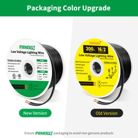 FIRMERST 16/2 Low Voltage Landscape Wire Outdoor Lighting Cable UL Listed 200 Feet