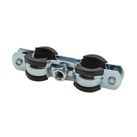 10 x 15-19 mm 3/8 Inch Double Screw Pipe Clamps Galvanised Steel Pipe Clamps Sound Absorbing End
