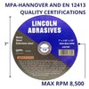 Lincoln Abrasives 25-Pack 7" x 1/16" x 7/8" Cut-Off Wheels