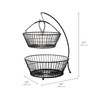 Mikasa Gourmet Basics Tully 2-Tier Iron Storage Basket with Banana