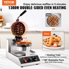 VEVOR Commerical Round Waffle Maker 1300W Rotatable Non-Stick Waffle Iron