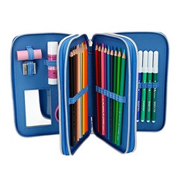 Top Model feather bag, 3-fold, multi-coloured