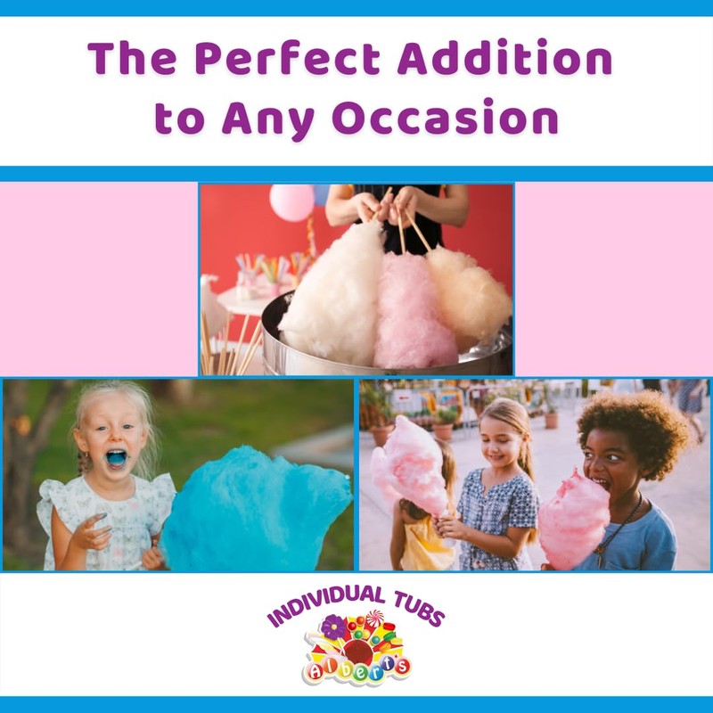 Albert's Variety Flavored Cotton Candy – 12 Pack – Fluffy