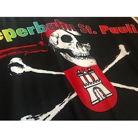 St. Pauli Hamburg Reeperbahn Pirate Flag 30 x 45 cm