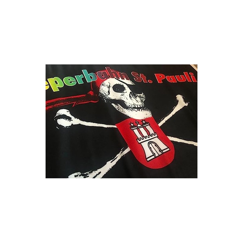 St. Pauli Hamburg Reeperbahn Pirate Flag 30 x 45 cm