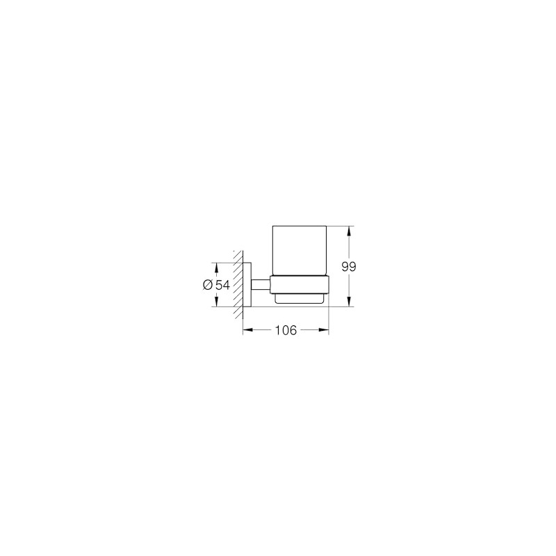 Grohe Glass w/Holder Start Holder (Material: Glass and Metal, Concealed