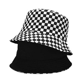 Unisex Rubik Cube Reversible Double-Side-Wear Hat Summer Travel Bucket Beach Sun Hat (Rubik Cube)