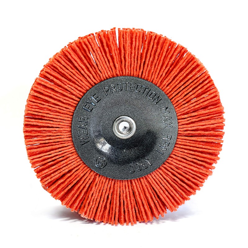 S&R, Nylon Wheel Brush, Diameter 100 mm, Hexagonal Shank, 1/4