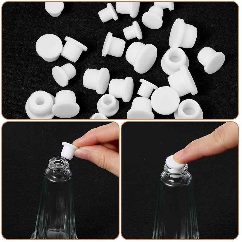 BOHUIZ 30 Pcs Salt and Pepper Stoppers Plugs, Silicone Salt