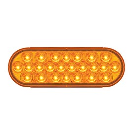 GG Grand General 76470 Amber/Amber LED Strobe Light (1 Oval Pearl Lens, 9~36V)