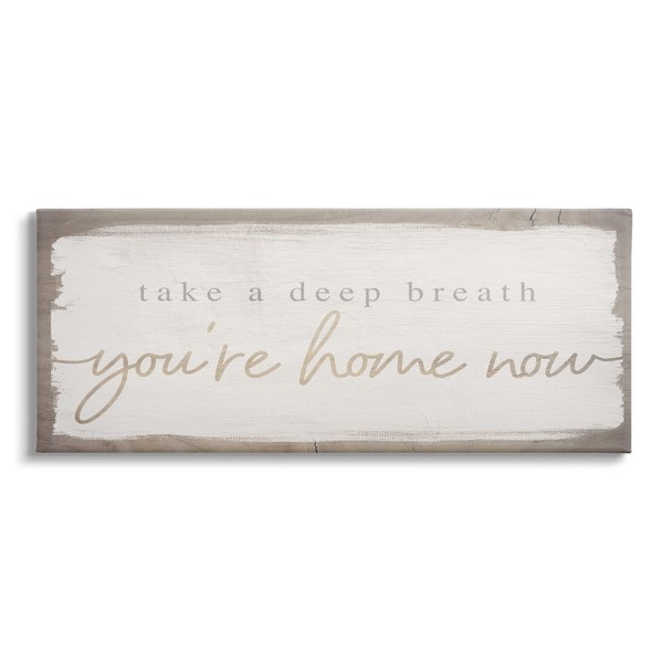 Stupell Industries You're Home Now Weathered Shabby Chic Sign, Design