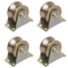 KEILEOHO 4 PCS 2 Inch V Groove Wheel,Electroplated Anti Corrosion