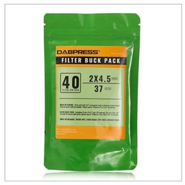 Dabpress - Paquete de 40 bolsas de filtro de té de nailon blanco de 2 x 4.5 pulgadas, 37 micras